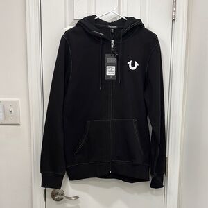 True Religion Black Hoodie with Logo